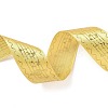15 Yards 3 Colors Single Face Gold Stamping Polyester Satin Ribbon SRIB-XCP0001-22-3