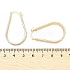 Brass Two Tone Hoop Earrings EJEW-B117-02-5