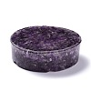 Resin with Natural Amethyst Chip Stones Ashtray DJEW-F015-05B-3