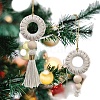 Handmade Cotton Woven Christmas Wreath Macrame Pendant Decorations PW-WGD54F2-01-2