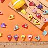 50Pcs 5 Colors Opaque Resin Pendants RESI-CJ0003-24-4