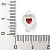 Brass Pave Cubic Zirconia Connector Charms KK-Z072-06S-06-3