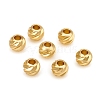 Carved Brass Spacer Beads KK-D160-25MG-1