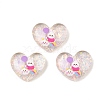Printed Translucent Epoxy Resin Cabochons LS-RESI-XCP0002-63B-1