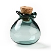 Lucky Bag Shape Glass Cork Bottles Ornament AJEW-A039-02D-1