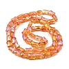 AB Color Plated Transparent Glass Beads Strands EGLA-P051-06A-A04-4