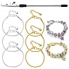 6Pcs 2 Colors Brass European Style Bracelet Making MAK-YW0001-16-1