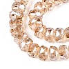 Electroplate Transparent Glass Beads Strands EGLA-N022-04A-D16-3