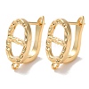 Brass Hoop Earrings Findings KK-B105-04G-1