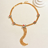 Vintage Alloy Enamel Red Heart Tassel Y Long Necklaces for Women Party and Casual Wear WS0310-1