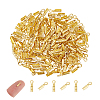 200Pcs Rack Plating Brass Folding Crimp Ends KK-UN0003-21-1