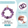 2Pcs Natural Amethyst Chip Beaded Pendants PALLOY-TAC0232-06-3