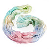 1 Skein 80% Wool 20% Acrylic Fiber Rainbow Segment Dyed Yarn OCOR-TA0003-02B-3