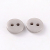 2-Hole Flat Round Resin Sewing Buttons for Costume Design BUTT-E119-24L-05-2