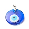 Handmade Lampwork Evil Eye Pendants PALLOY-JF00817-1