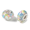 Transparent Resin Rondelle European Beads RESI-S023-14-2
