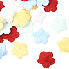 50Pcs 5 Colors Single Face Wool Fibre Cabochons FIND-SC0020-33-7