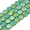 Electroplate Opaque Solid Color Glass Beads Strands EGLA-N002-27-A01-1