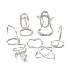 7Pcs Alloy AFingernail Rings RJEW-D114-01P-2