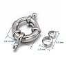 Brass Spring Ring Clasps KK-L082A-01P-3