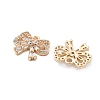 Brass Micro Pave Cubic Zirconia Pendants KK-B125-23G-02-3