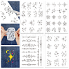 4 Sheets 11.6x8.2 Inch Stick and Stitch Embroidery Patterns DIY-WH0455-125-1