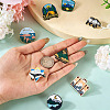 10Pcs 10 Style 
Creative Zinc Alloy Brooches JEWB-YS0001-06-6