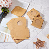 Square Kraft Paper Jewelry Storage Boxes CON-TAC0001-04C-15