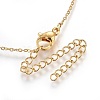 304 Stainless Steel Brass Cubic Zirconia Pendant Necklaces NJEW-O108-13-4