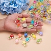 Craftdady 100Pcs 10 Colors Transparent Enamel Acrylic Beads TACR-CD0001-09-4