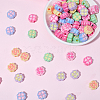 100Pcs Electroplated Opaque Resin Beads RESI-SP0001-59C-7