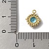 Brass Micro Pave Clear Cubic Zirconia Pendants KK-S391-01G-A-3