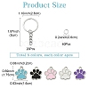DIY Paw Print Alloy Enamel Pendants Keychain Making Kits DIY-YW0010-02-2