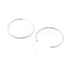 925 Sterling Silver Hoop Earrings EJEW-S243-01S-2