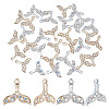 32Pcs 2 Colors Zinc Alloy Colorful Rhinestone Pendants FIND-GA0002-71-1
