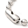 Tarnish Resistant 304 Stainless Steel Ball Chain Necklace & Bracelet Set STAS-D181-02P-01D-6