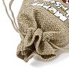 Christmas Printed Burlap Packing Pouches Drawstring Bags ABAG-Q053-02A-12-4