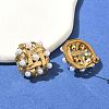 304 Stainless Steel knit Stud Earrings EJEW-B108-08G-3