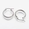 304 Stainless Steel Hoop Earrings EJEW-N0039-17-3