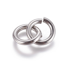 304 Stainless Steel Jump Rings X-STAS-E464-09F-P