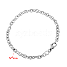 Tarnish Resistant 316 Surgical Stainless Steel Cable Chain Bracelets BJEW-M188-06