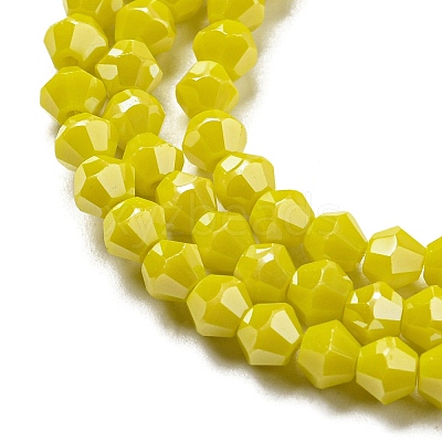 Opaque Solid Color Electroplate Glass Beads Strands GLAA-F029-P4mm-C05-1