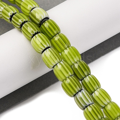 Handmade Lampwork Chevron Beads Strands LAMP-K041-01B-26-1
