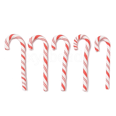 Christmas Candy Cane Handmade Polymer Clay Beads CLAY-P005-04F-1
