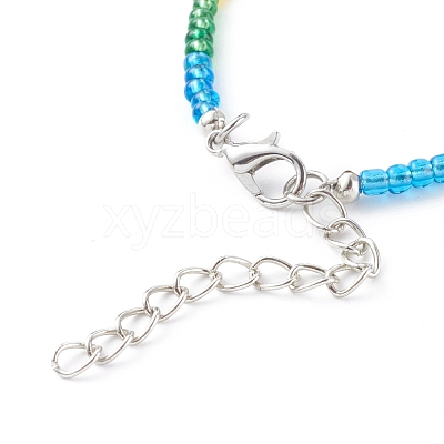 Glass Seed Beaded Bracelets BJEW-JB06122-1