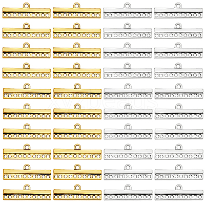 100Pcs 2 Colors Tibetan Style Links FIND-GO0003-40-1