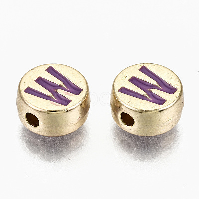 Alloy Enamel Beads ENAM-S122-029W-RS-1