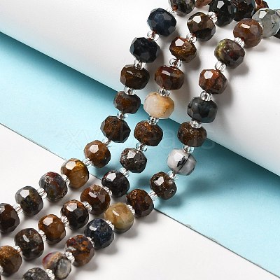 Natural Pietersite Beads Strands G-G980-01-1