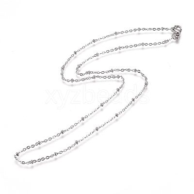 Non-Tarnish 304 Stainless Steel Cable Chains/Satellite Chains Necklaces NJEW-L159-07B-P-01-1