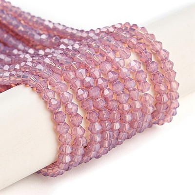 Baking Paint Transparent Glass Beads Strands DGLA-F029-J2mm-04-1